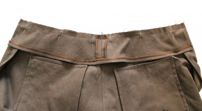 Air Raid Suit Sewing- Slacks Facings