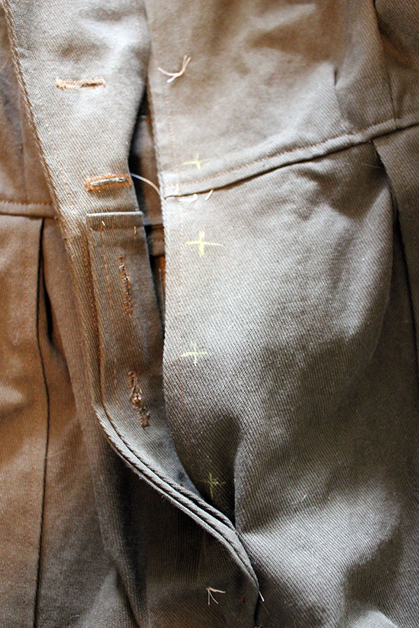 Air Raid Suit Sewing: Center Front Buttons and Buttonholes – Wearing ...
