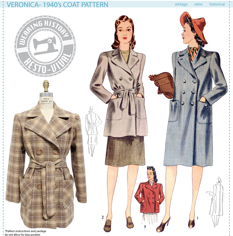 New sewing pattern! Veronica 1940’s Coat
