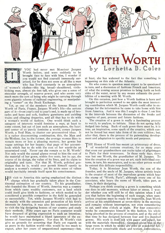 A Talk with Worth About Clothes, 1913