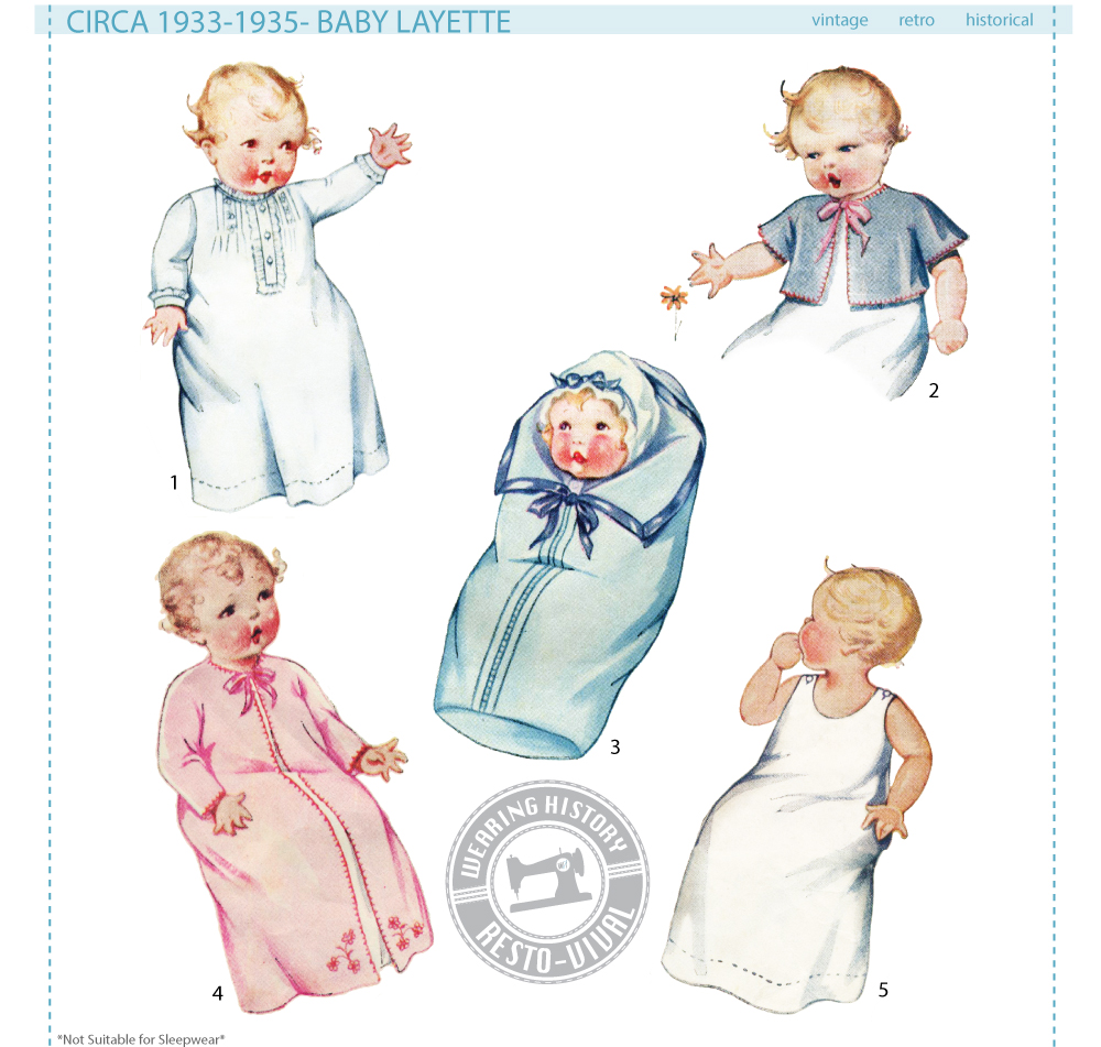 New Pattern!  1930s Baby Layette