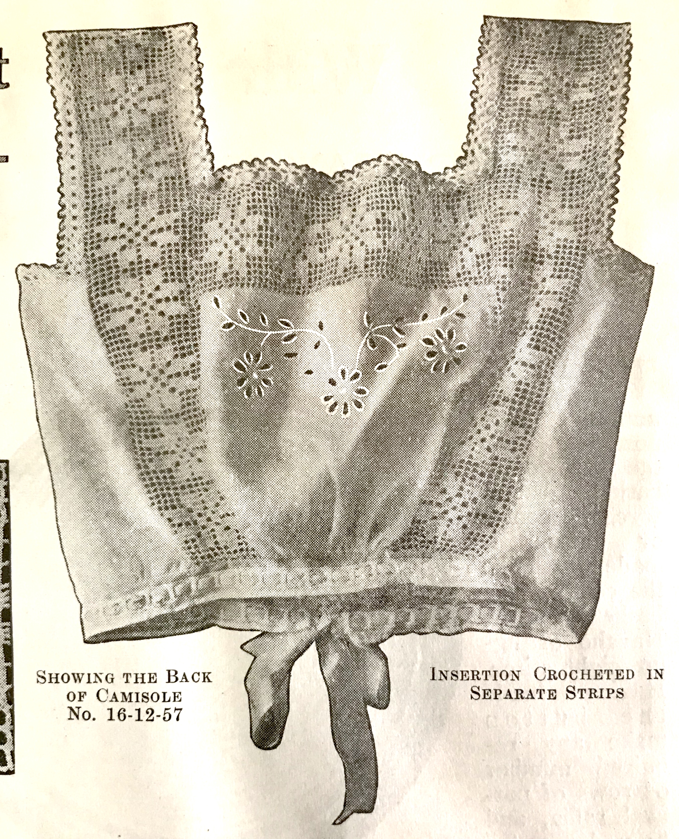 A Needlework Scrap Book- And Free Camisole Crochet Patterns