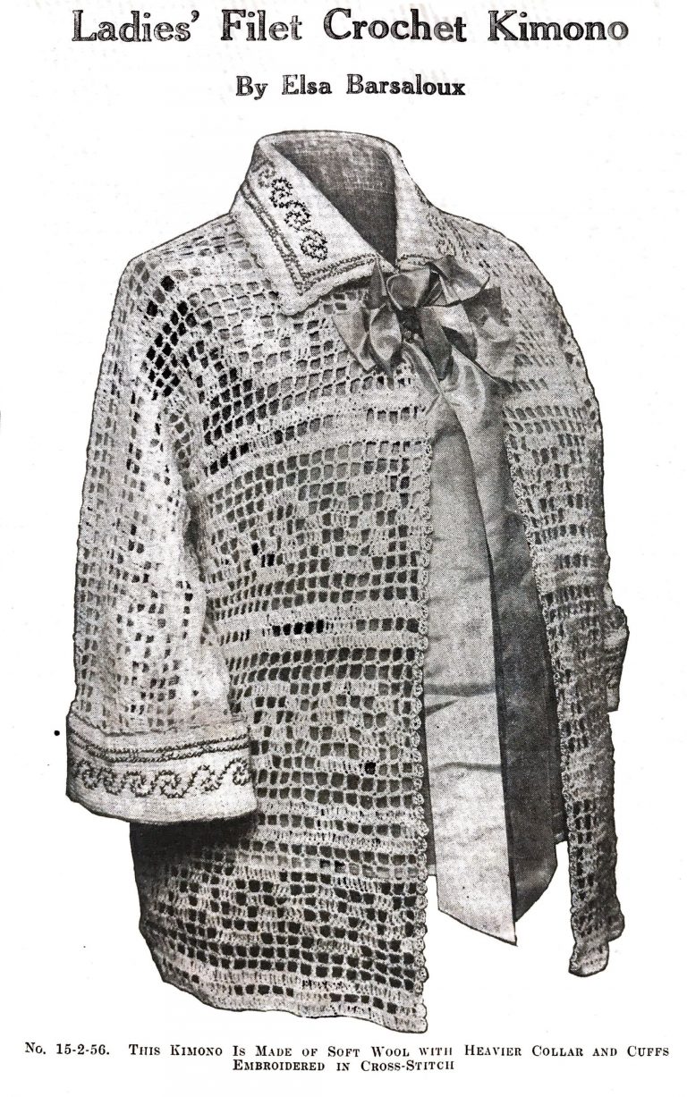 Free Crochet Pattern- Circa 1915 Kimono Jacket – Wearing History® Blog