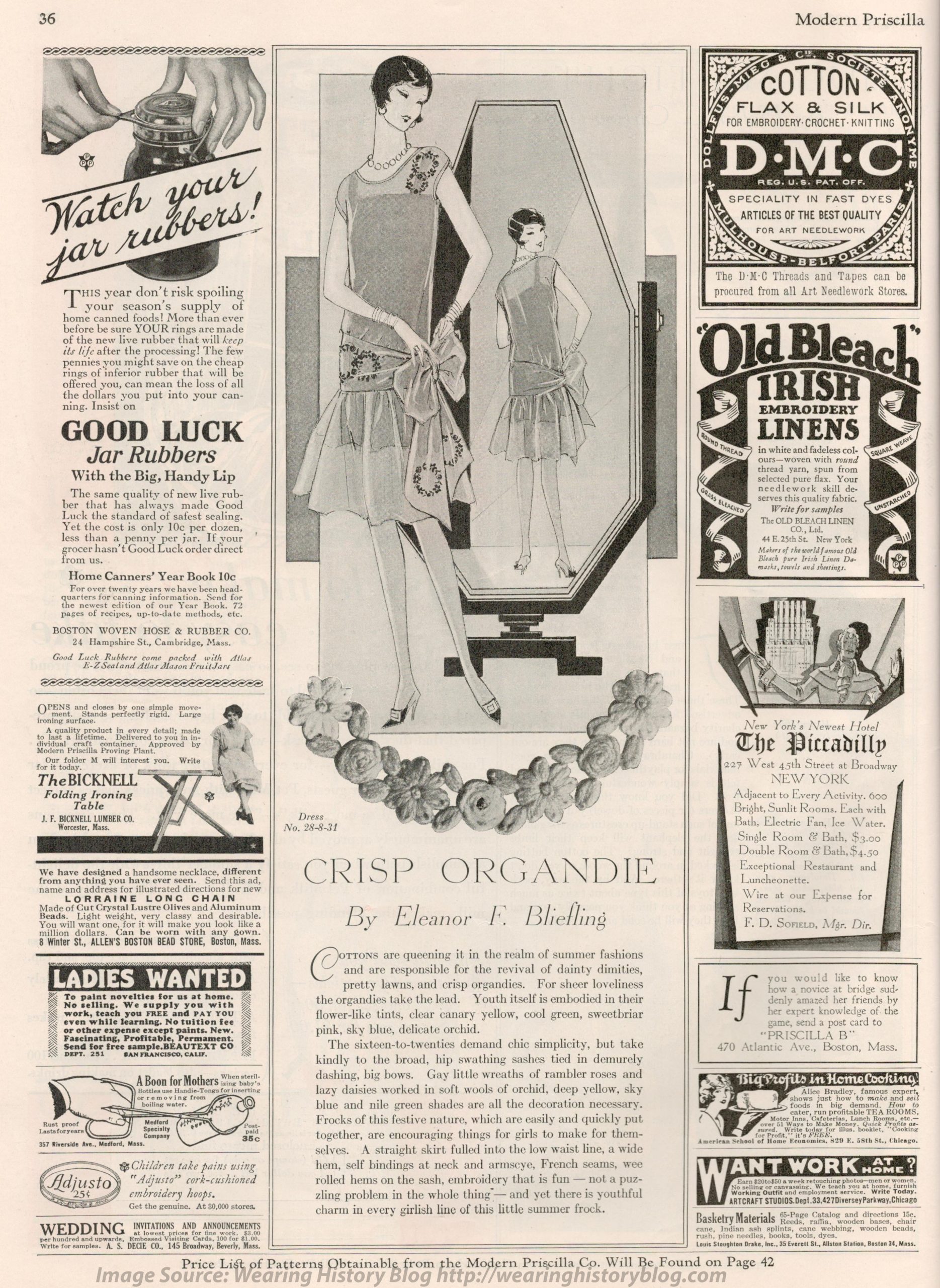 1928- Embroidered Organdie