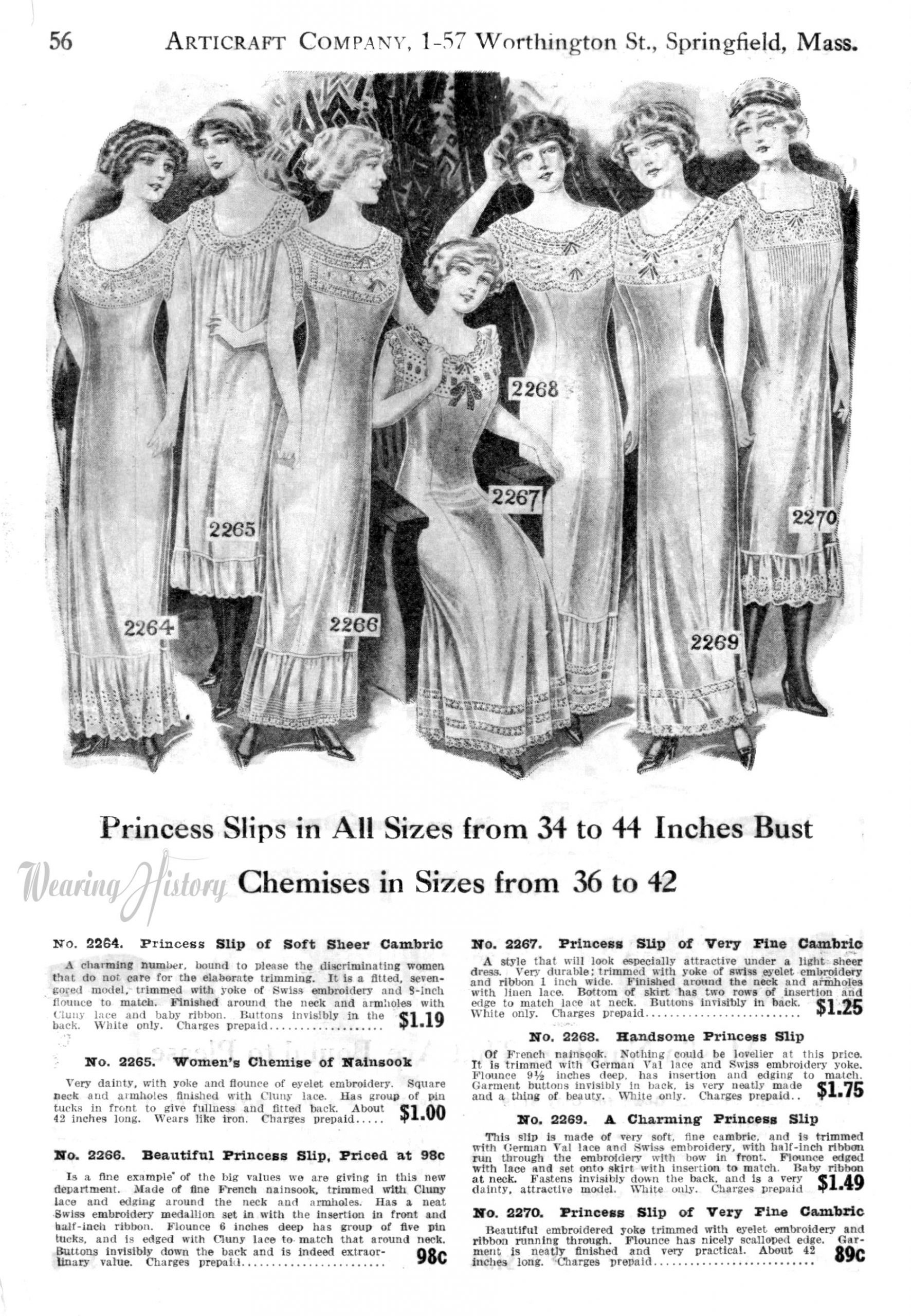 1914- Knit and Woven Combinations, Princess Slips, and More Notes