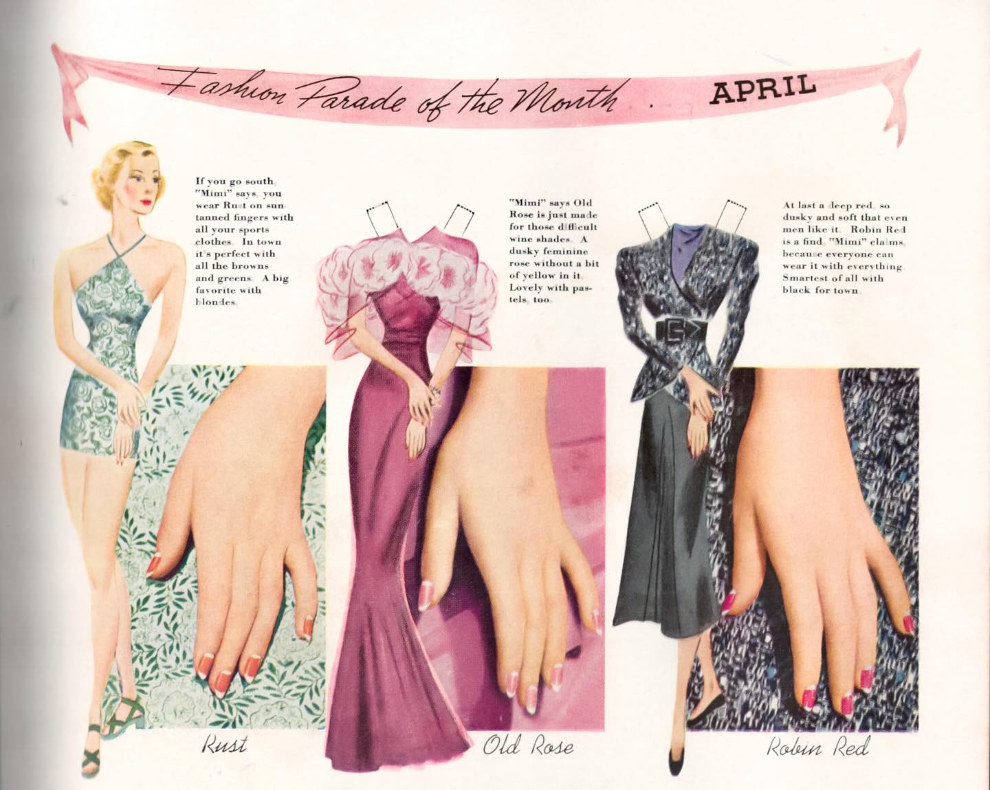 1937- Cutex Nail Polish Shades, Fashion, and Celebrity Marketing