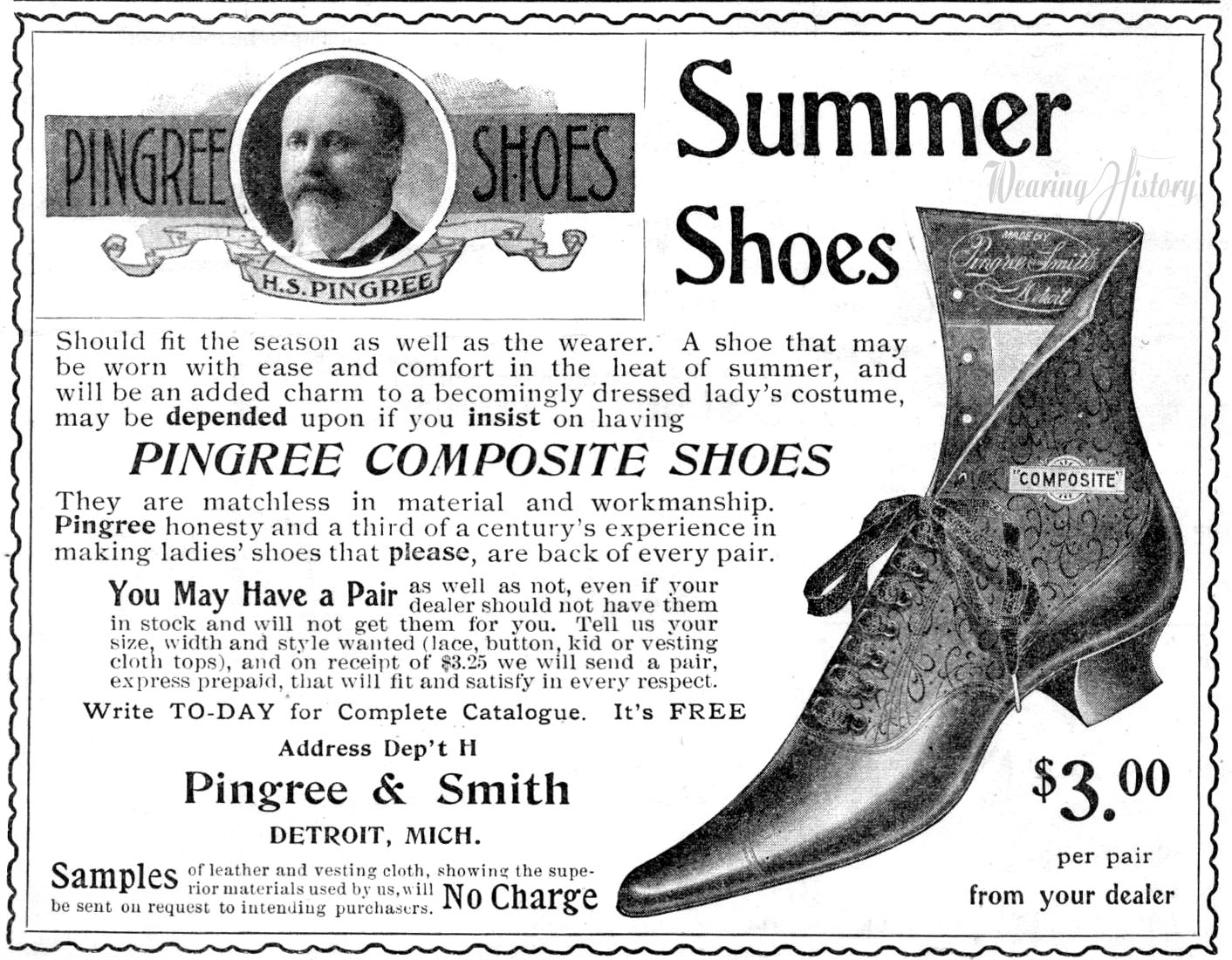 Summer Shoes & Mourning Advice, July 1898