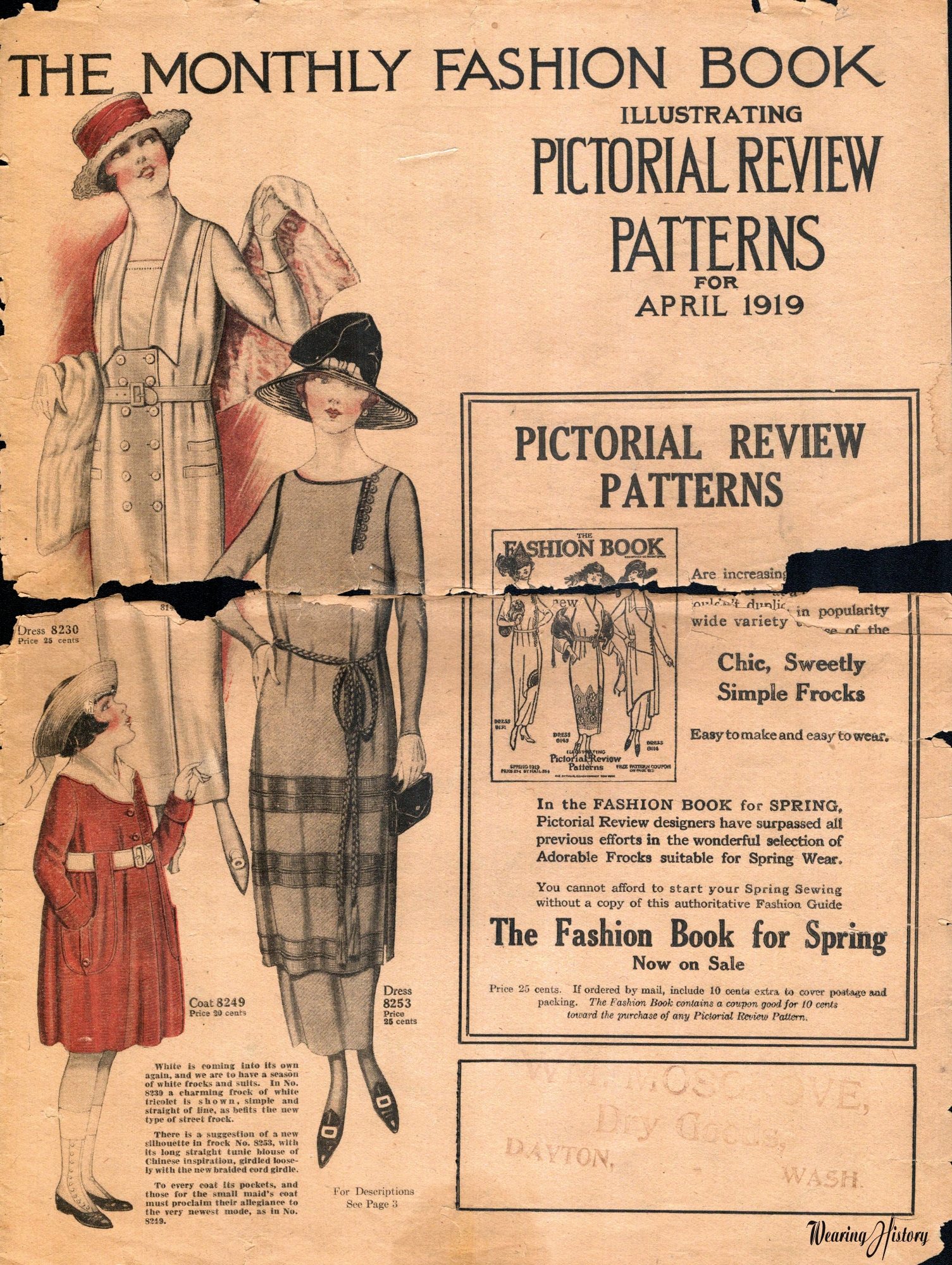 Pictorial Review Patterns- April, 1919, Part I